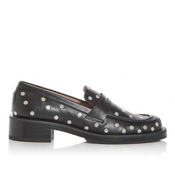 Stuart Weitzman Palmer Bold Stud Loafer Sz 6.5B - Picture 1 of 8